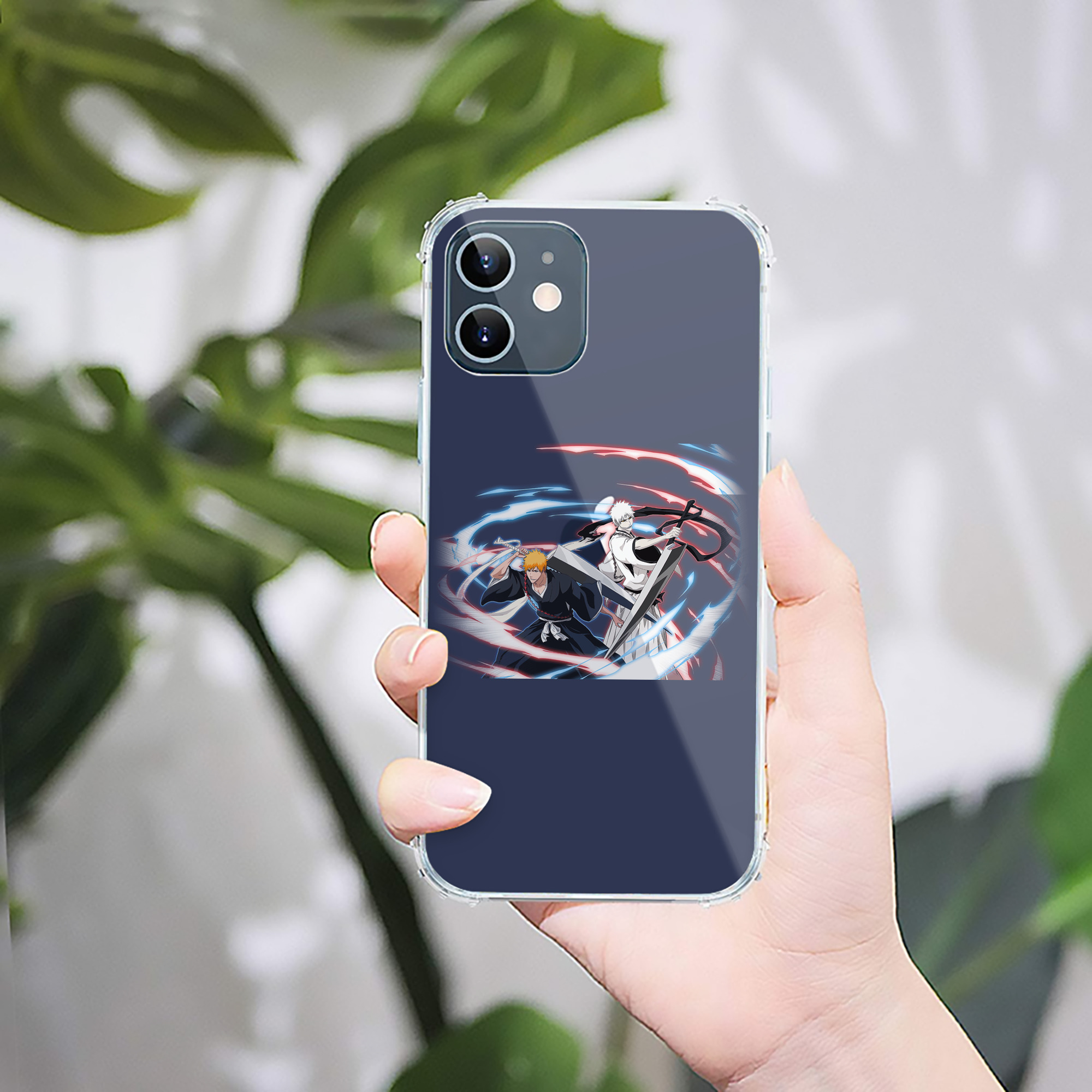 （画像用） ブリーチ 黒崎一護（くろさき いちご）BLEACH Kurosaki Ichigo 【iPhone 12シリーズ対応】透明スマホケース（クリアソフトケース）